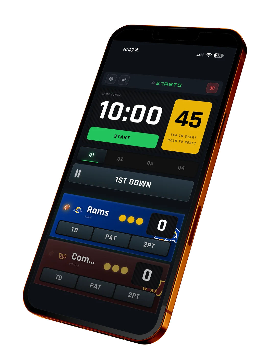 Referee App Game Control